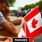 G128 12 Pack Handheld Canada Canadian Stick Flags | 12x18 In | Printed 150D Polyester, Country Flag, Solid Wooden Stick, Spear Gold Tip
